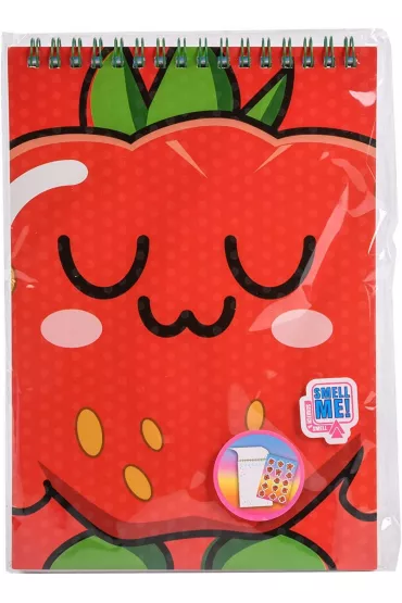 Pachn�cy notatnik z naklejkami Fruitysquad