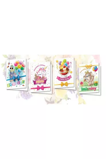 Top Graphic Karnet B6 z naklejkami Imieniny dzieci MIX 10 szt.