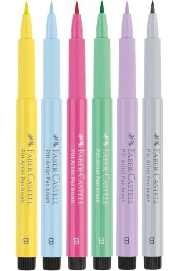 Faber-Castell Pitt artist pen pastel etui 6 szt.