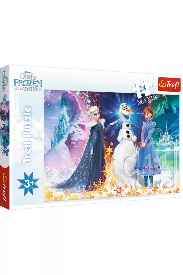 Puzzle maxi 24 el. W �wietle gwiazd. Disney Frozen Trefl
