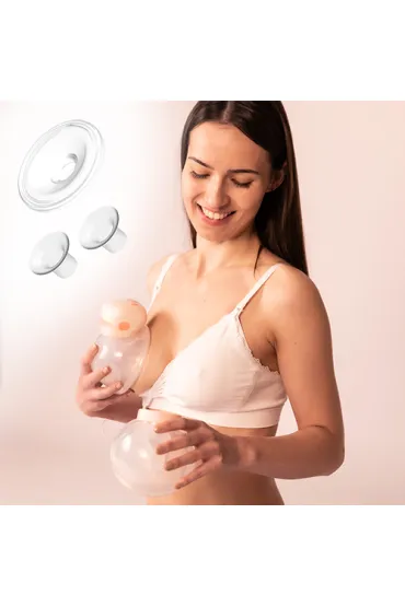Babyono Podw�jny laktator muszlowy elektryczny Twinny - bez u�ycia r�k