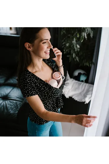 Babyono Podw�jny laktator muszlowy elektryczny Twinny - bez u�ycia r�k