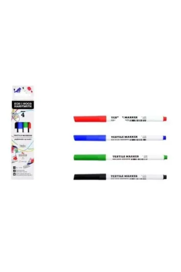 Koh-I-Noor Markery do tkanin 1,2mm 4 szt.
