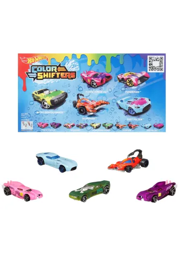 Hot Wheels 5-pak samochodzik�w zmieniaj�cych kolor GMY09 Mattel