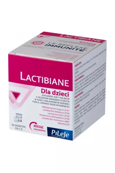 PiLeJe Lactibiane dla dzieci - Probiotyk suplement diety 30 sasz.