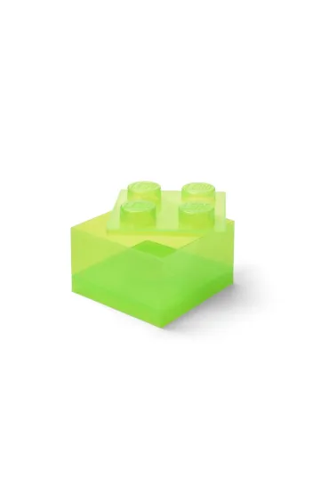 LEGO(R) pojemnik klocek czw�rka transparentny ziele�