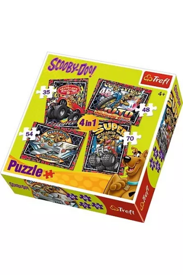 Puzzle 4w1 35+48+54+70 el. Przygody Scooby Doo 34257 Trefl