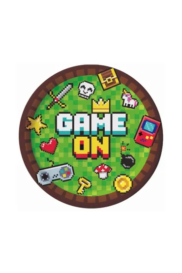 Godan Talerze papierowe Game On 23 cm 6 szt.