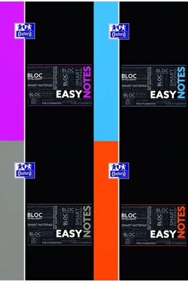 KO�ONOTATNIK EASYNOTES A4  233X298  80K KR PP OXFORD STUDENT kratka 80 kartek