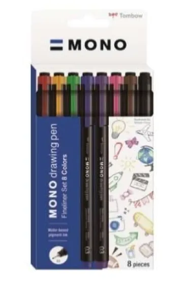 Tombow Cienkopis mono drawing 8 kolor�w