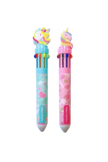 D�ugopis automatyczny wielokolorowy 10 w 1 0,7mm ASTRAPEN PASTEL LINE UNICORN