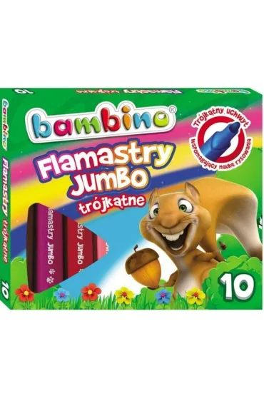 St. Majewski Flamastry tr�jk�tne Jumbo Bambino 10 szt.