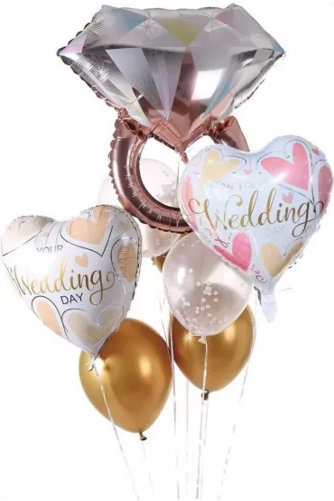 GoParty Zestaw balon�w Wedding 9el