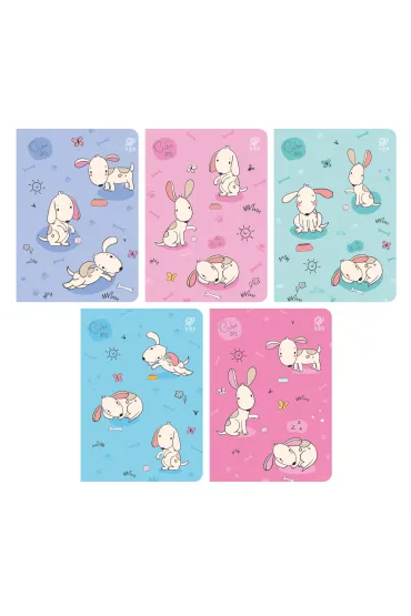 Elanders Zeszyt A5 Cute Dogs trzy linie 32 kartki 10 szt.