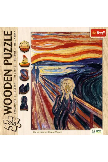 Puzzle drewniane 200 el. Krzyk Trefl