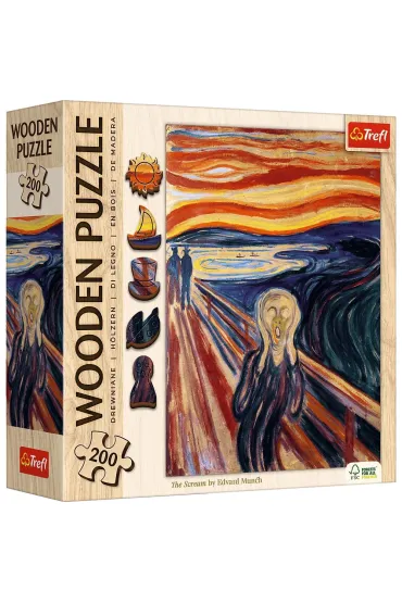Puzzle drewniane 200 el. Krzyk Trefl