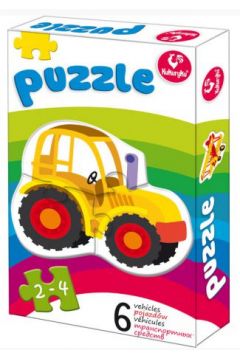 Puzzle 6w1 Pojazdy Kukuryku