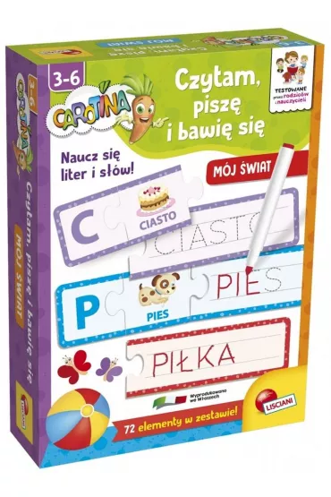 Czytam, pisz� i bawi� si� M�j �wiat Carotina 304-PL86924 Lisciani