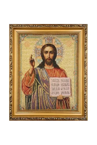 Obraz Haftowany Jezus Pantokrator 27,5x22cm