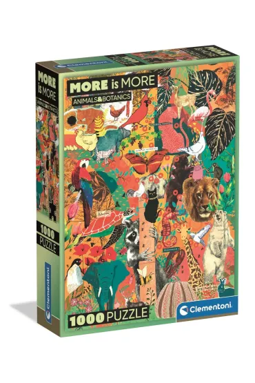 Puzzle 1000 el. Compact Animals&Botanics Clementoni