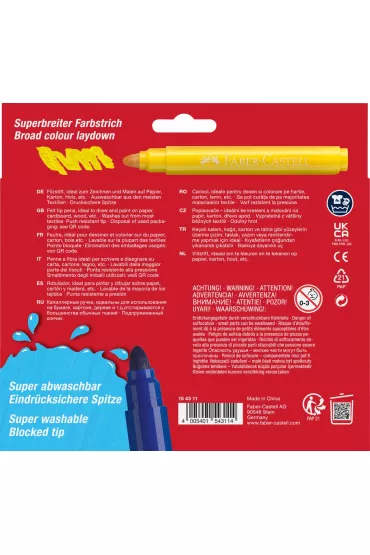 Faber-Castell Flamastry jumbo zamek 12 szt.