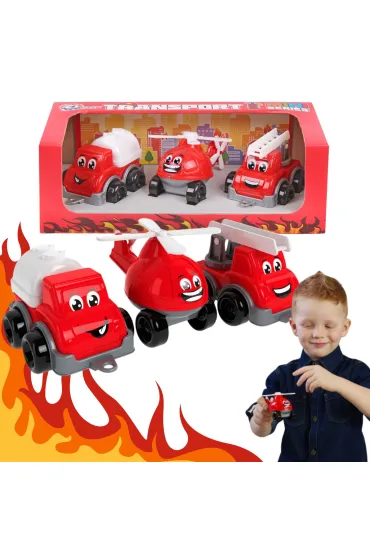 Zestaw mini pojazd�w. Stra� po�arna Technok