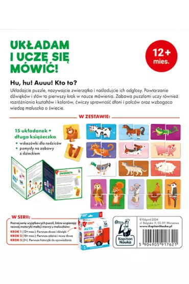 Zwierzta. Pierwsze puzzle Edgard - Patrycja  Grzekowiak