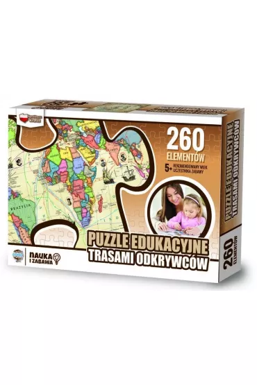 Puzzle edukacyjne 260 el. Trasami odkrywc�w Zachem