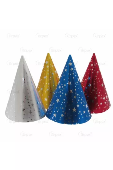 Arpex Czapeczka urodzinowa papierowa Magic Party 4 szt.