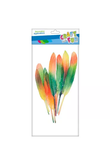 Craft with Fun Ozdobne t�czowe pi�rka 10-15 cm