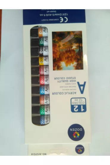 Farby akrylowe tuba 12 kolor�w