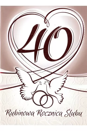 Art Nuvo Karnet 40 Rocznica �lubu