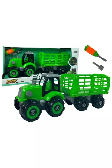 Traktor do rozkrcania zielony Leantoys