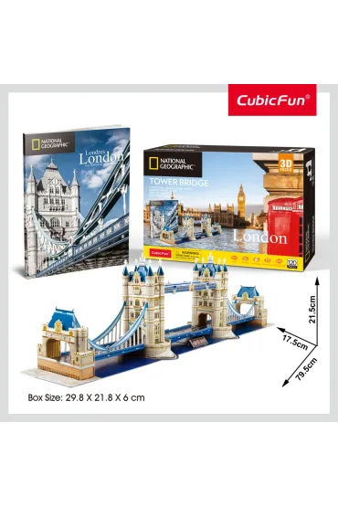 Puzzle 3D 120 el. National Geographic London Tower Bridge Cubic Fun