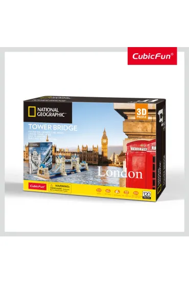 Puzzle 3D 120 el. National Geographic London Tower Bridge Cubic Fun