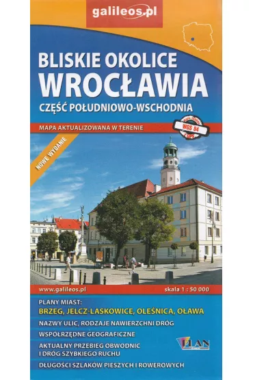 Mapa - Bliskie okolice Wroc�awia cz. po�ud-wsch.