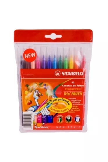 Stabilo Flamastry Trio Frutti 12 kolor�w