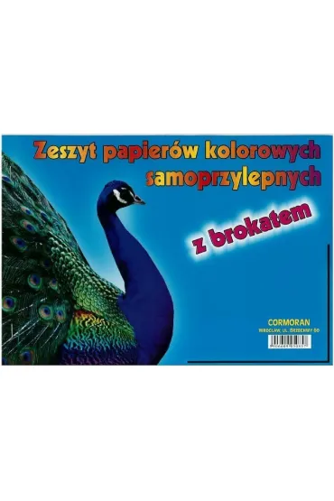 Cormoran Zeszyt papier�w kolorowyc A4 samoprzylepnych brokat