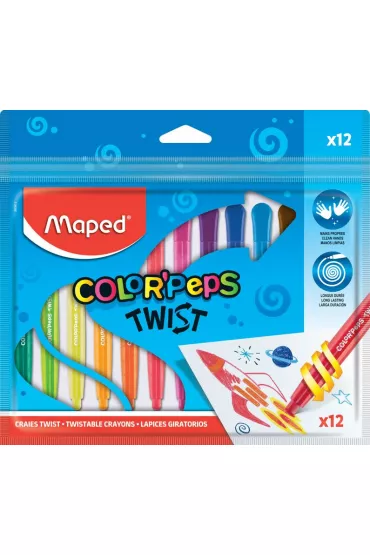 Maped Kredki Twist �wiecowe wykr�cane 12 szt.