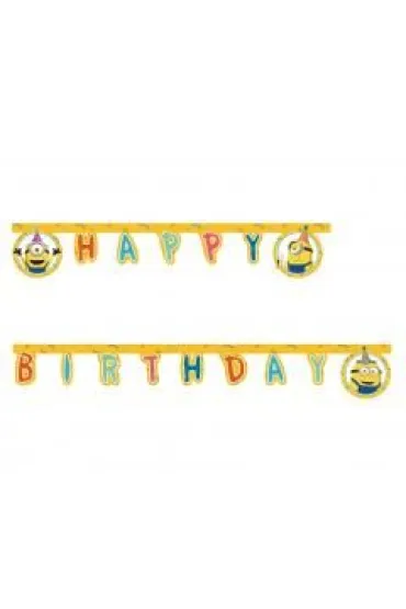 Godan Banner Minions 2 The Rise of Gru - Happy Birthday