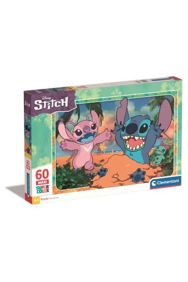 Puzzle 60 el. Maxi SuperColor. Stitch Clementoni