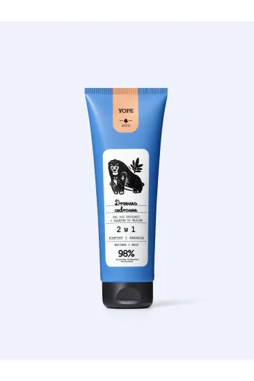Yope Wood �el pod prysznic i szampon 2w1 dla m�czyzn Drzewo Cedrowe 250 ml