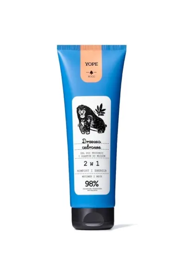 Yope Wood �el pod prysznic i szampon 2w1 dla m�czyzn Drzewo Cedrowe 250 ml