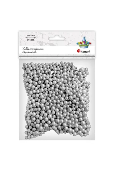 Titanum Kulki styropianowe srebrne 5/7mm