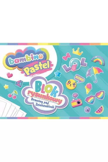 St. Majewski Blok rysunkowy A4 Bambino Pastel biay 20 kartek
