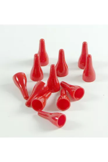Pionki do gry plastik zwyk�e - czerwone - 100 szt.