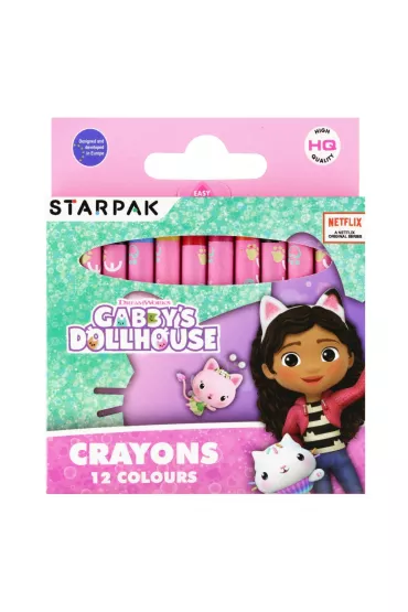 Starpak Kredki woskowe Koci Domek Gabi 529130 12 szt.