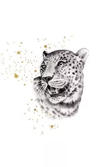 Clear Creations Karnet z�ocony kwadrat CL3819_BL Gepard