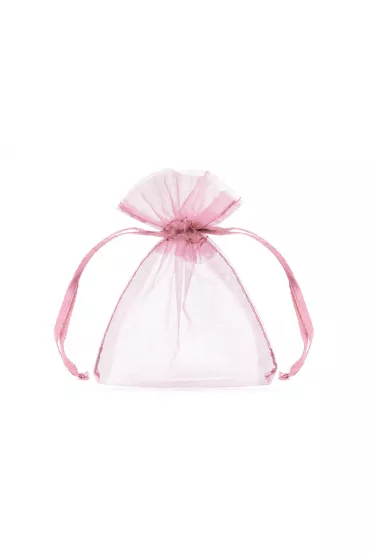 PartyDeco Woreczki z organzy r�owy 10cm 10 szt.