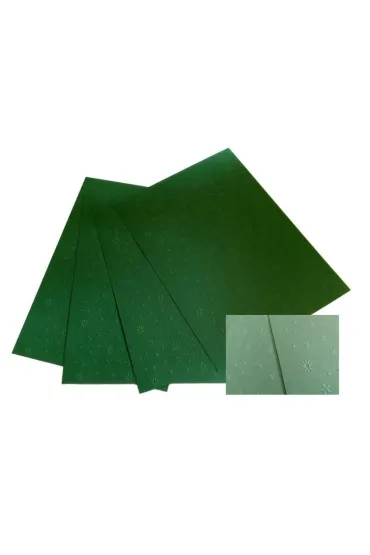 Galeria Hobby Karton 220g wyt�aczany Gwiazdy 25x35cm 5ark zielon